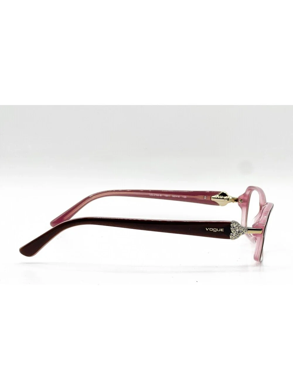 Vogue VO 2789-B 1941 Top Brown Pink Rectangle Authentic Eyeglass Frames 52-16